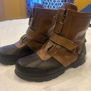 Polo by Ralph Lauren Men's Two-Tone Leather Boots